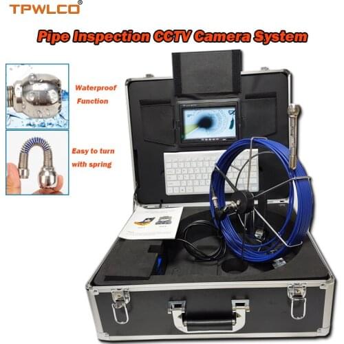 Waterproof HD 1080P 25mm Drain Inspection Video Camera 20m Cable 7" LCD TFT Pipe Inspection CCTV Camera System With Keyboard DVR