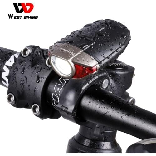 WEST BIKING USB Rechargeable Waterproof IP45 Bicycle Light Led Front Bike Light Safety Road MTB Bike Handlebar Helmet Light