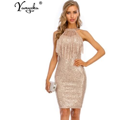 Sexy vintage Black Pink Sequins summer Dress women mini club outfits Halter wrap woman dress bodycon party dresses vestidos 2020