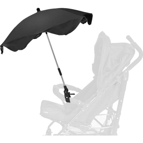 Sunshade Umbrella UV Rays Protection Parasol Rain Canopy Cover Clamp-On Shade Umbrella for Baby Stroller