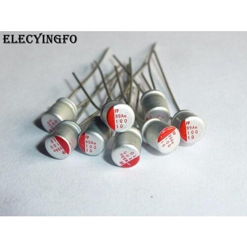 10pcs 10uF 10V10UF FP 4x5mm For Motherboard 10V10uF Solid Electrolytic Capacitors