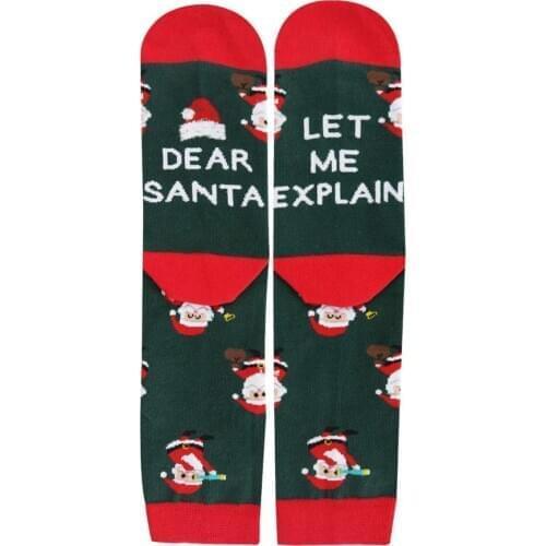 2020 Christmas Woman Socks funny Cartoon Santa Claus 2020 Autumn Winter Christmas Socks Xmas Gifts Noel Navidad Wholesale