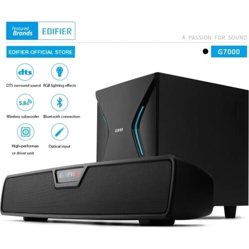 EDIFIER G7000 Wireless Subwoofer Gaming Bluetooth Speaker DTS surround sound RGB lighting effects Supports gaming music movie