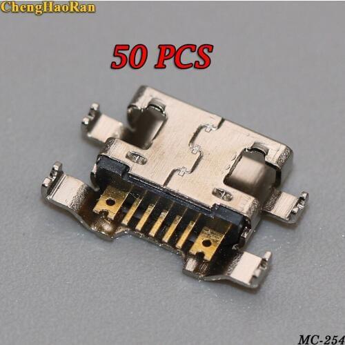ChengHaoRan 50pcs micro usb Charging Charger Port Dock Connector For LG G2 Mini D618 D620 F240 F240S pcb mini usb jack socke