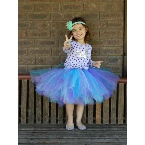 2021Lovely Baby Girls Tulle Tutu Skirts Kids Handmade Ballet Dance Pettiskirt Underskirts Children Birthday Party Costume Skirts
