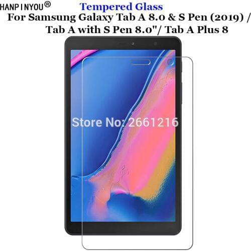 For Samsung Galaxy Tab A 8.0 with S Pen 8.0" 2019 A Plus 8 Tempered Glass 9H 2.5D Premium Screen Protector Film Guard P200 P205