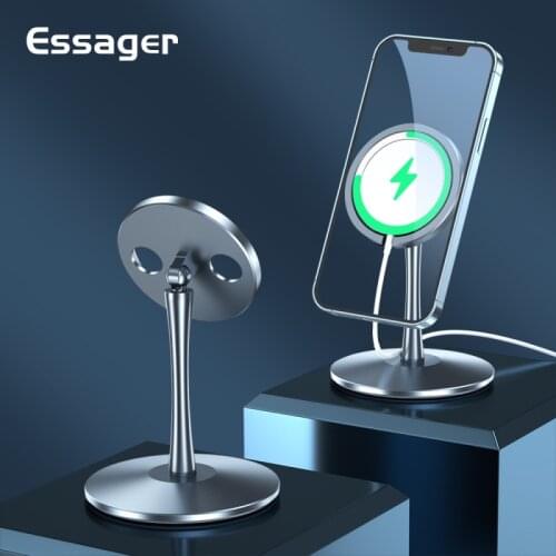 Essager Mobile Phone Charging Holders For Car Desktop Support Magnetic Wireless Charger Station Mobile Phone Accessories