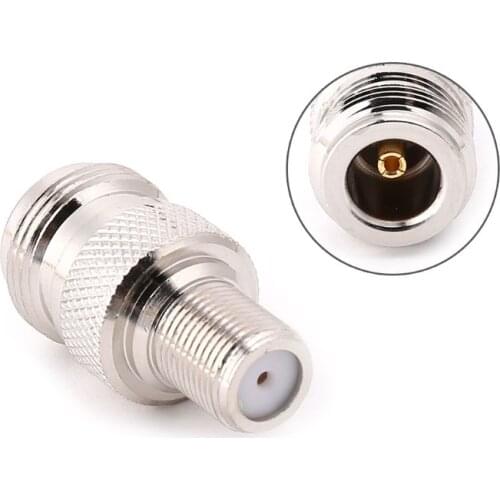 F Type Female To N Type Female RF Connector Coaxial Converter Antenna Adapter Straight 85DA