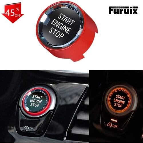 Crystal Start Button Cover Engine Start Stop Ignition Switch Replacement Compatible Car Decoration Products