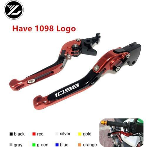 Have 1098 Logo for Ducati 1098 S Tricolor 2007 2008 Motorcycle Adjustable Folding Extendable Motor Brake Clutch Levers