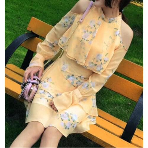Korean Drama Whats Wrong with Secretary Kim Mi-so Park Min Young Same Chiffon Print Outfit Dress Orange Costumes Cosplay New