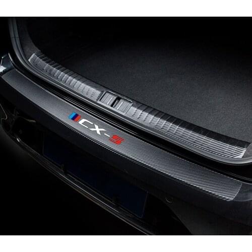 For 2017 2018 2019 Mazda CX-5 KE KF Door Sill and Rear bumper Pedal Scuff Plate leather Guard Protector Car Styling Sticker