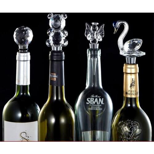 Creative Crystal Red Wine Stopper Vacuum Practical Soft Rubber Sealing Stopper Swan Wine Bottle Cap Stopper