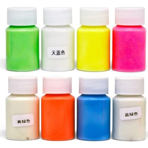 Glow In The Dark Paint Set Self-Luminous Phosphorescent Glowing Paints For Body Painting DIY Craft Luminous Paint