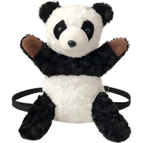 2020 New Panda Doll Backpack Messenger Bag Korean fashion Cartoon Bag Cute Crossbody Bag women knapsack Childrens schoolbag