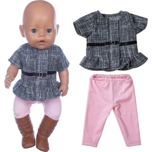 New Style Suit Fit for baby new born 43cm Doll Clothes Doll Accessories For 17inch baby Doll