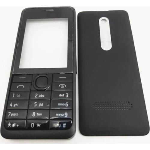 Original For Nokia Asha 301 n301 Dual card version Housing Cover + English Keypad + Battery Back Cover