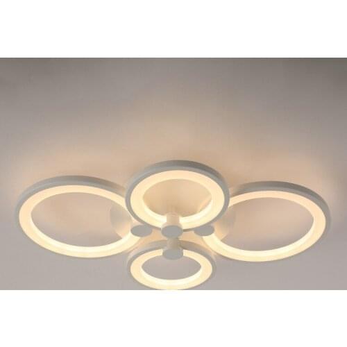 Simple and modern acrylic LED ceiling lamp bedroom dining room living room ring creative lamps
