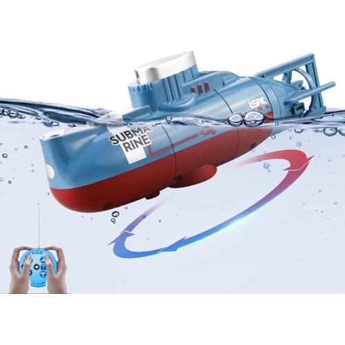 Rc Boat Mini Submarine 0.1M/s Speed 2.4G Radio Controlled Boat Waterproof Diving Toy Simulation Model Gift for Kids Boys Child