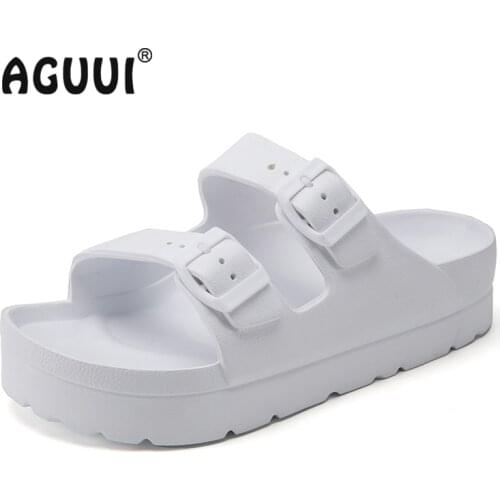 Women Slippers Summer 4cm Height Increasing Platform Casual Sandals Ladies Outdoor Non-Slip Lightweight Slides Size 36-41