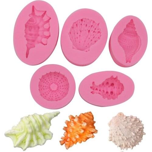 Fondant Silicone Mold Non-stick Cake Decorating Tool Ocean Series Resin Mold Kitchen Baking Food Grade Kitchen Bakeware DIY Soap