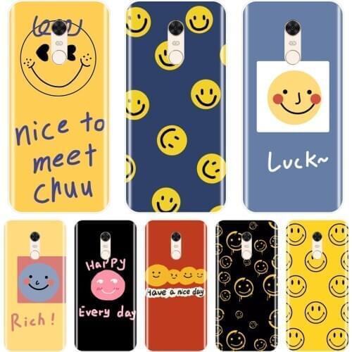Phone Case Silicone For Pocophone F1 Xiaomi Redmi Note 6 Pro 5A Prime 5 4 4X Yellow Smile Back Cover For Redmi S2 6A 5 Plus 4A