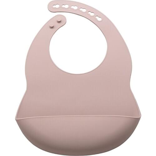 Chenkai 1PCS 16 Colors Silicone Newborn Feedings Bib Two Adjustable Button Waterproof Tableware Baby Bibs Food Grade BPA Free