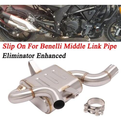 Slip On For Benelli 502C 502 Motorcycle Exhaust Modified Catalyst Delete Middle Link Pipe Eliminator Enhanced Connecting Escape