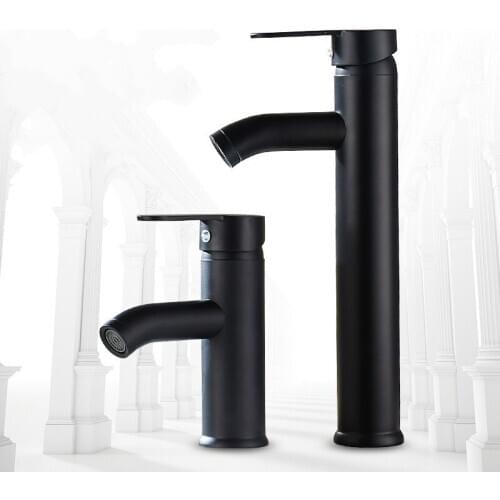 Single Handle Bathroom Basin Faucets Cold/Hot Mixer Basin Sink Tap Black Water Kitchen Faucet Bathroom Accessories