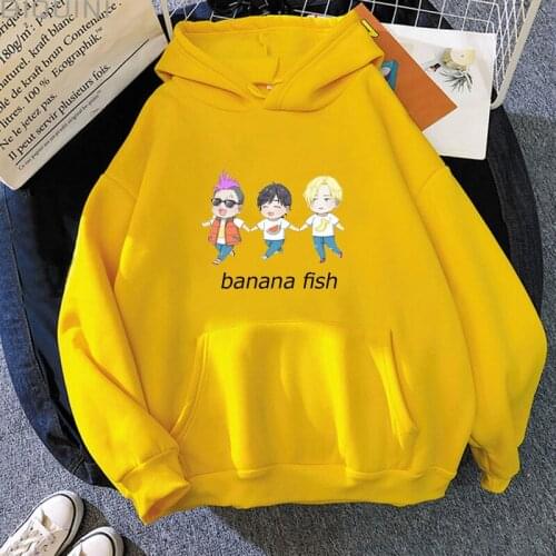 2021 Anime Cartoon Banana Fish Hoodie Sweatshirt Men / Women Unisex Pullovers Long Sleeve Sportswear Harajuku Hip Hop Clothing