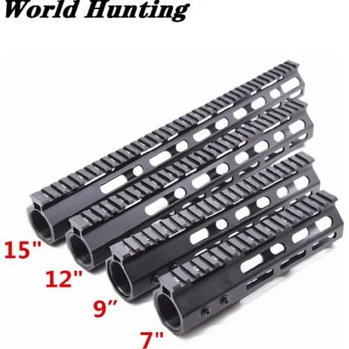 Tactical M-LOK Handguard Rail 7" 9" 12" 15" M LOK Free Float Picatinny Rail Bracket with Steel Barrel Nut fit 223 5.56 AR15 M16