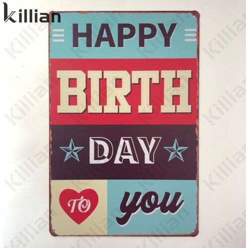Vintage Text Metal Plaque Decor Birthday Gift Metal Plate Tin Sign Metal Painting Metal Poster Bar Club Home Metal Decoration