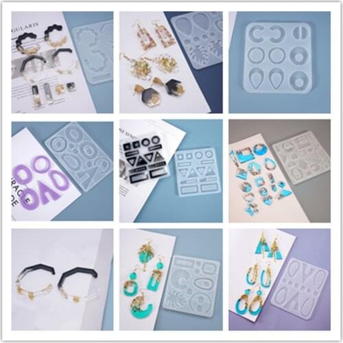 Earrings Silicone Mold Resin Clear Mold Agate Coaster Crystal Coaster DIY Mold Home Decoration Craft Resin Art OrnamentsPendants