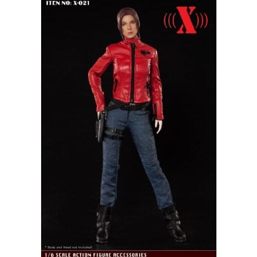 X-021 1/6 Scale Female Clothes Woman Leather Jacket Motorcycle Suit Clothes Accessories For 12 Inch TBL Action Figure