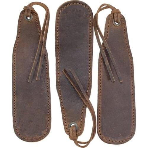 Bookmarks Retro Leather Bookmark Vintage Book Marker Page Holder Handmade Documents Notebook Book Mark Birthday Christmas Gifts