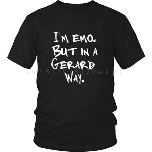 I'M Emo But In A Gerard Way T Shirt Women Harajuku O Neck Cotton Short Sleeve Summer Funny Music Tee Mcr Band Fan Pun Tops
