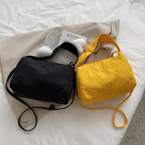 2021 Winter Women Shoulder Bag Fashion Square Handbags Designer Ladies Crossbody Bags Travel Down Cotton Hand Bags