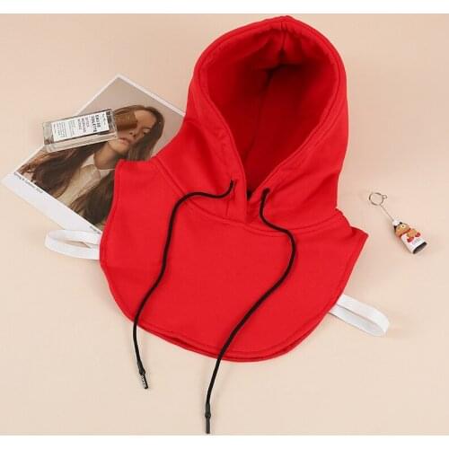 Winter Women Neckwear Drawstring Hooded Fake Collar Hoodies Men Detachable False Collar Removable Pullover Sweater Blouse Tops