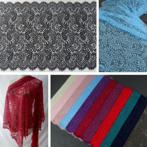 3Meter/lot 13Colors Hollow Eyelash Lace Fabric DIY Skirt Table Wedding Dress 70CM Lace Trim Clothes Stitching Accessories