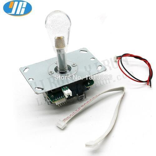 5V LED Illuminated Arcade Joystick SANWA Type Stick With Oval Crystal Ball 5PIN cable