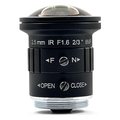 8MP Ultra HD industrial phase machine vision intelligent detection 2.5mm 8mp 2/3 ultra wide angle CS interface lens
