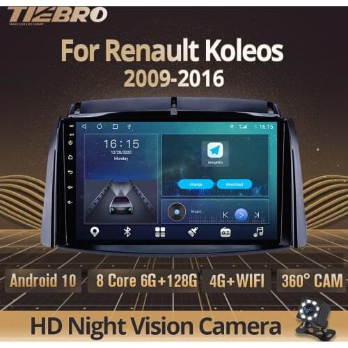 2DIN Android 10.0 Car Radio For Renault Koleos 2009-2016 Stereo Receiver GPS Navigation Car Multimedia Player DSP Car Video IGO