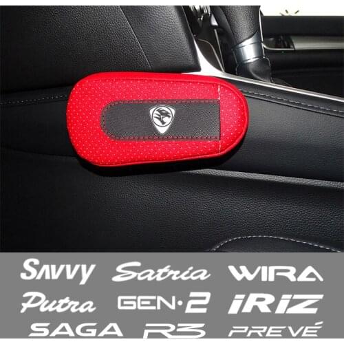 Car soft leather leg pads knee pads seat support Accessories For Proton Exora Iriz R3 Perdana Saga Suprima S Waja X50 X70