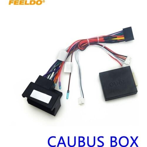 FEELDO Car 16Pin Power Wiring Harness Cable Adapter With Canbus For BMW E39(01-04)/E53(01-05) Install Stereo Aftermarket #HQ6437
