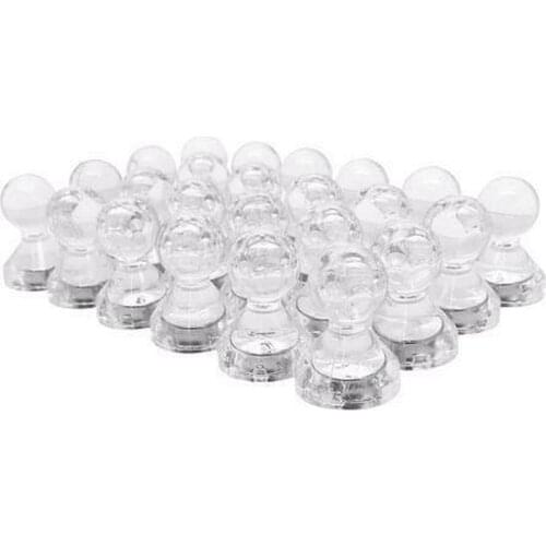 Large Clear Translucent Magnetic Push Pins (28 Pack)