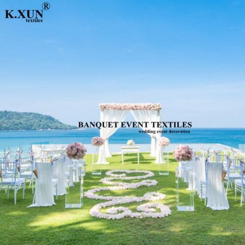 Cheap Price 1.5x2.4m Backdrop Curtain Out Door Wedding Drapery Ice Silk Stage Background Wedding Wall Event Party Decoration