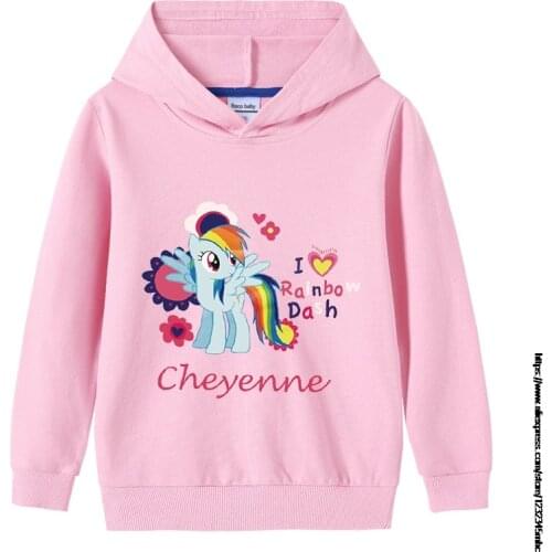 Autumn Winter Infant Toddler Boys Girls Hooded Shirt Children Kids My Little Baby girl pony Warm Fleece Sweatshirt Hot Sale