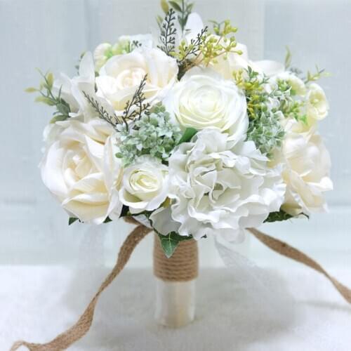 HONGFUYU Bridal Bouquet de mariage Wedding Shooting Props Bridesmaid Artificial Bouquets Wedding Flower buque de noiva D786