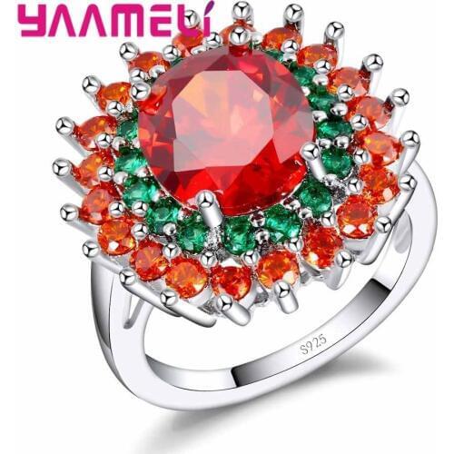 Fine Hyperbolic Cubic Zircon CZ Rings for Women Girls Bling Wedding Engagement 925 Silver Jewelry ed Gift