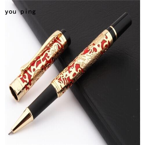 JINHAO 5000 Red Century Dragon Business office Nib Medium Rollerball Pen New